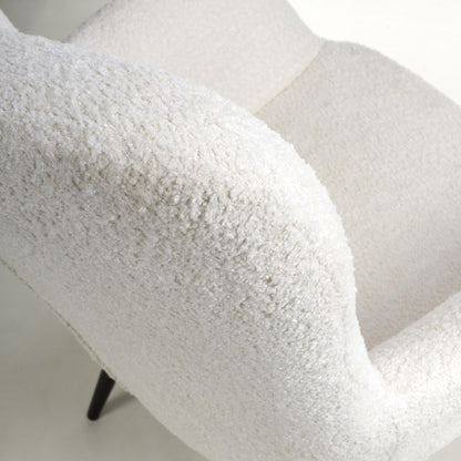 Shankar Bordeaux Textured Chenille Effect White Armchair