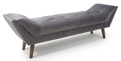 Shankar Montrose Large Brushed Velvet Grey Chaise