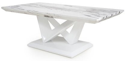 Shankar Saturn Marble Effect Grey/White Coffee Table