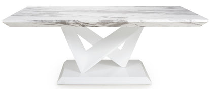 Shankar Saturn Marble Effect Grey/White Coffee Table