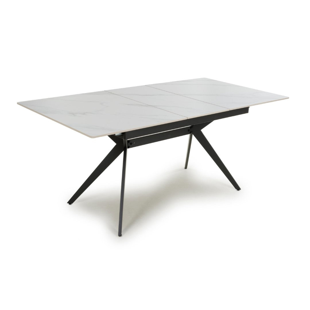 Shankar Timor 180cm Extending White Dining Table