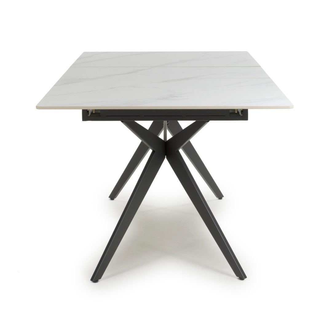 Shankar Timor 180cm Extending White Dining Table