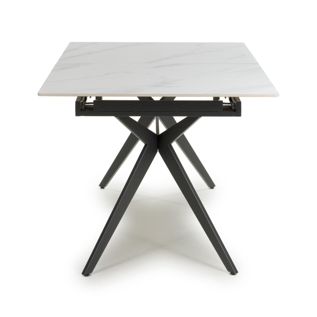 Shankar Timor 180cm Extending White Dining Table