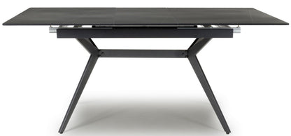 Shankar Timor 180Cm Extending Black Sintered Stone Effect Dining Table