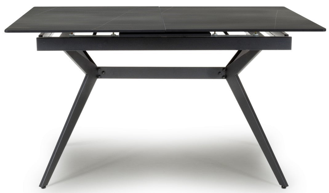 Shankar Timor 180Cm Extending Black Sintered Stone Effect Dining Table