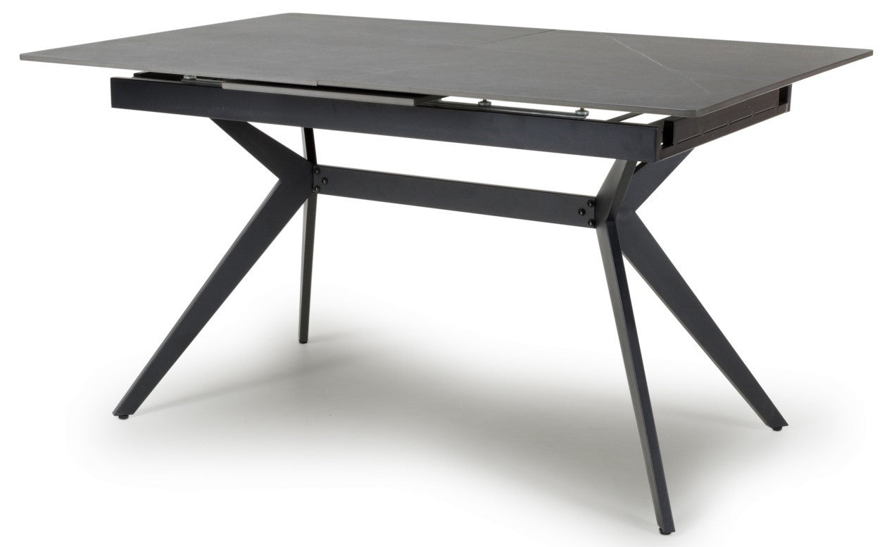 Shankar Timor 180Cm Extending Grey Marble Effect Dining Table