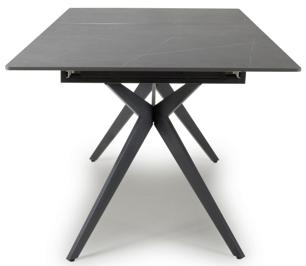 Shankar Timor 180Cm Extending Grey Marble Effect Dining Table