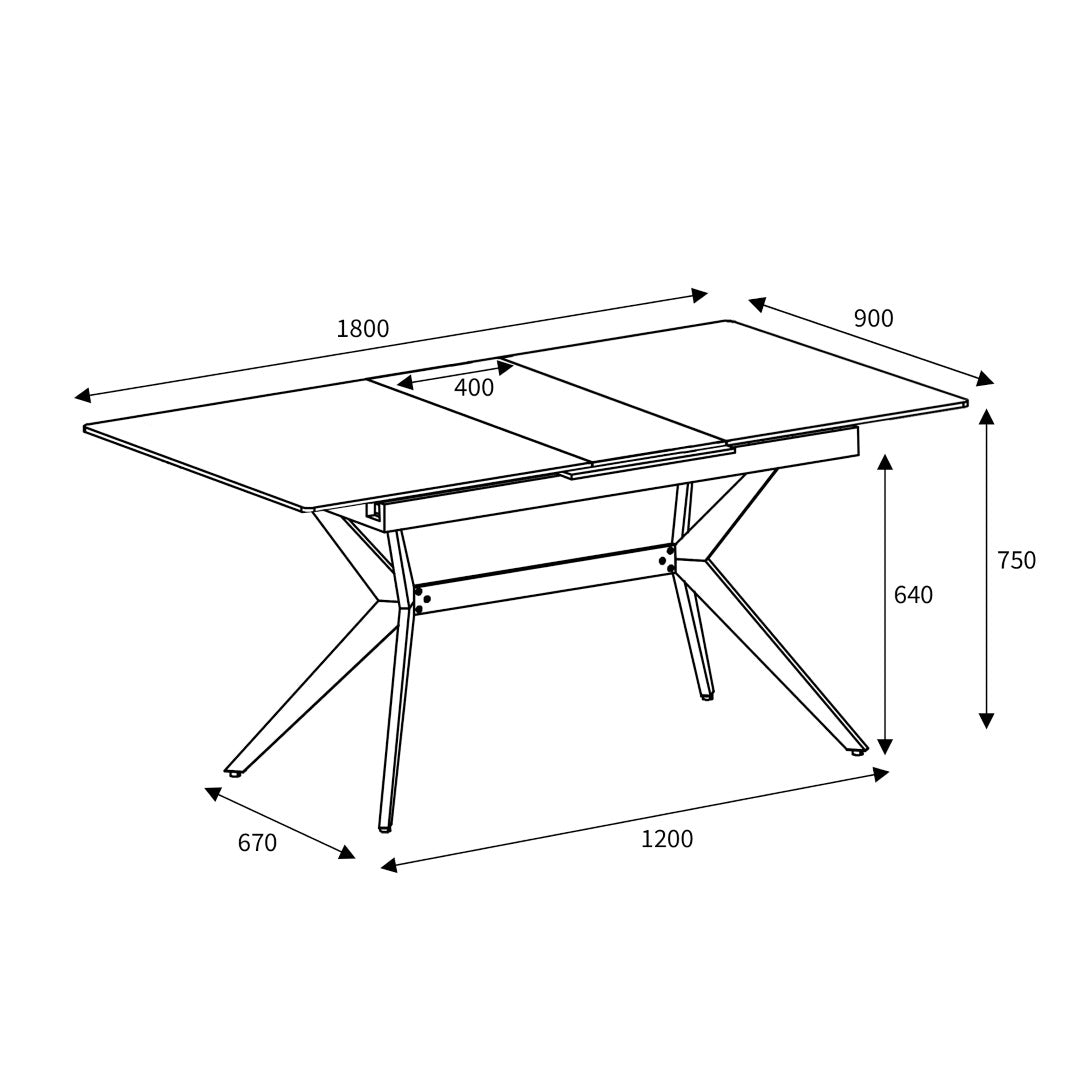 Shankar Timor 180cm Extending White Dining Table