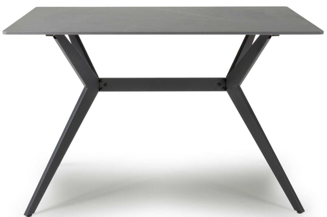 Shankar Timor 120Cm Grey Marble Effect Dining Table