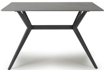 Shankar Timor 160Cm Grey Marble Effect Dining Table