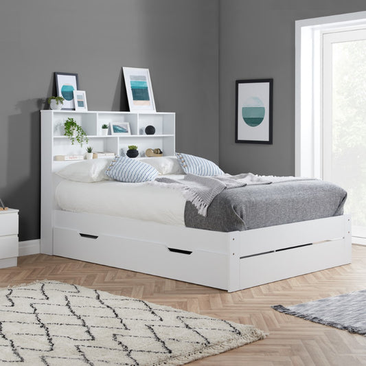 Birlea Alfie 4ft6 Double White Wooden Storage Bed Frame