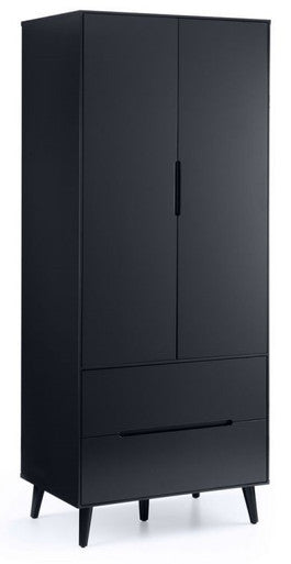 Julian Bowen Alicia Anthracite Combination 2 Door and 2 Drawers Wardrobe