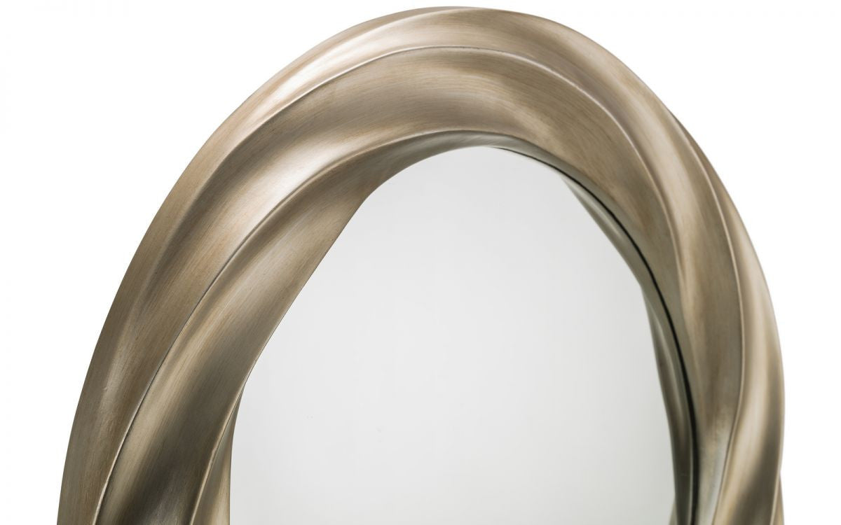 Julian Bowen Andante Champagne Round Silver Wall Mirror