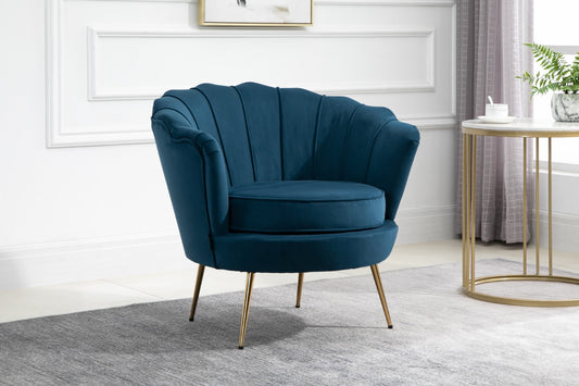 Birlea Furniture Ariel Blue Fabric Sofa Armchair