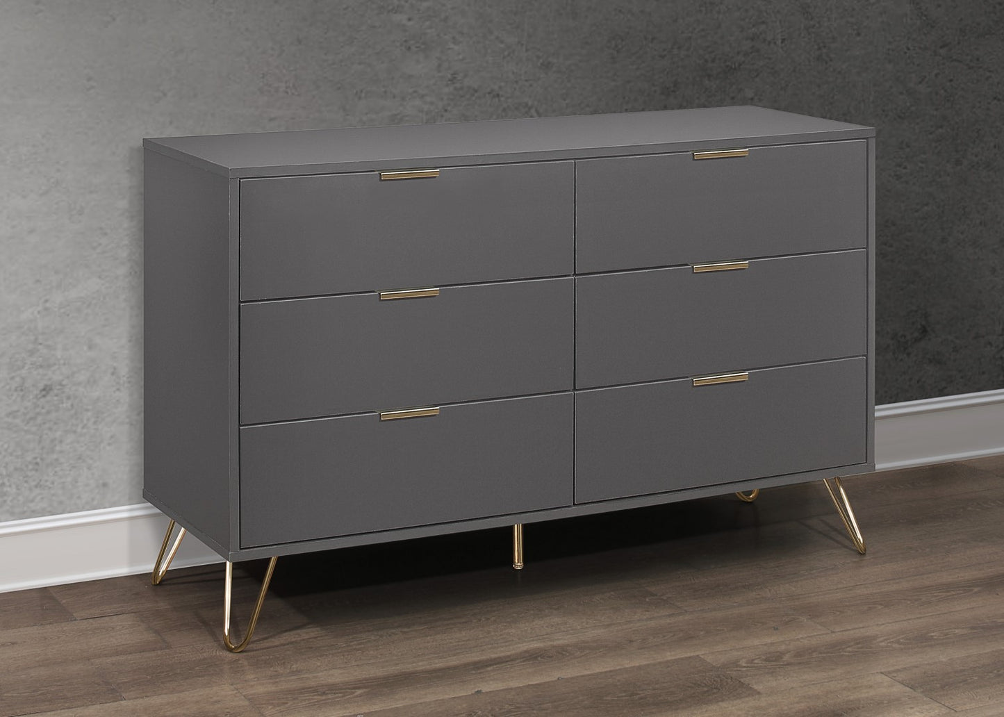 Birlea Arlo Grey 6 Drawer Chest