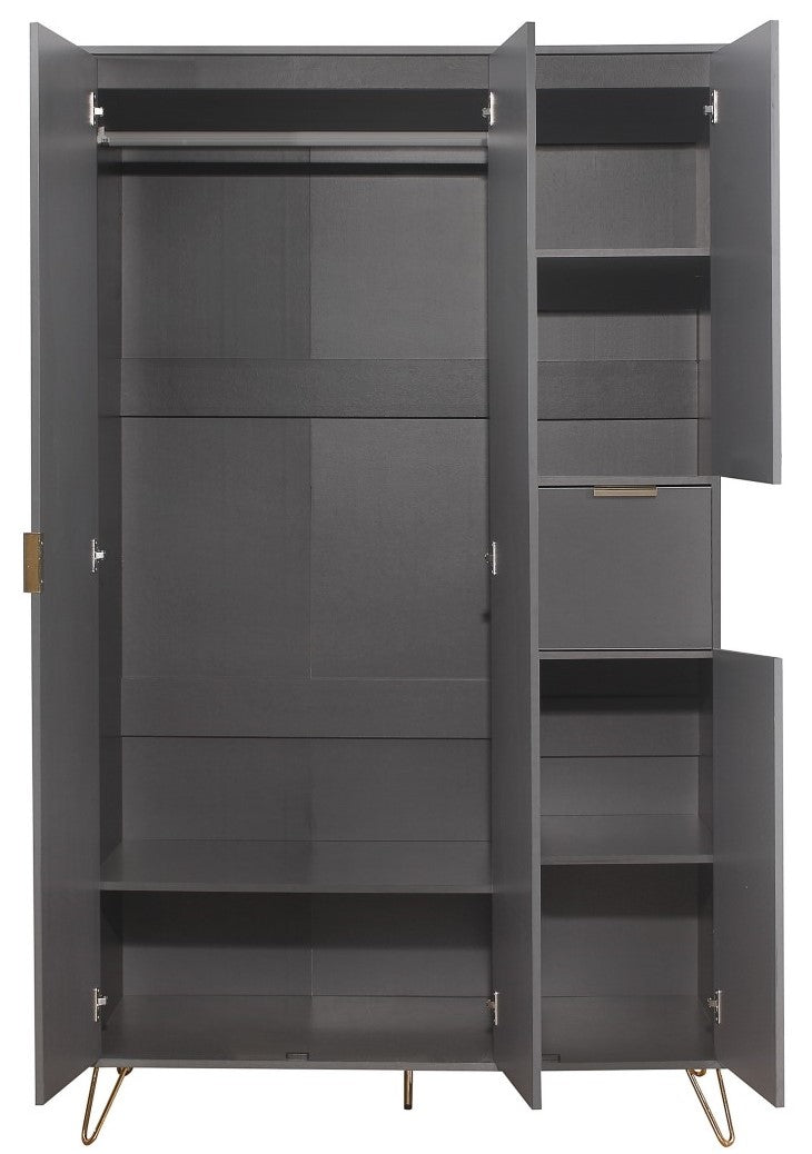 Birlea Arlo Grey 4 Door Wardrobe