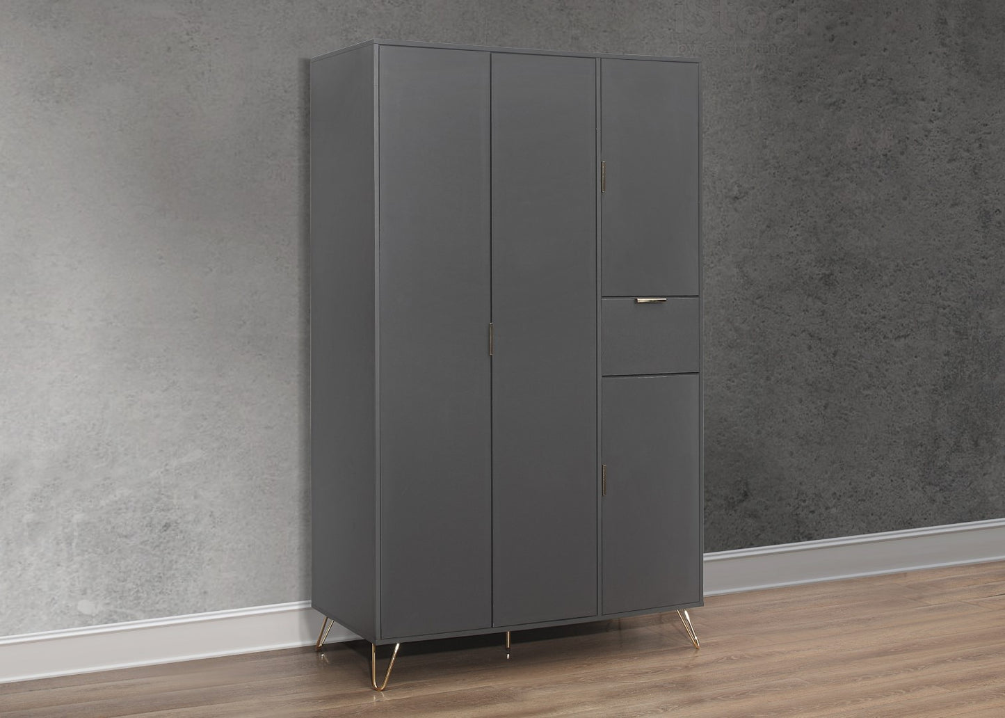 Birlea Arlo Grey 4 Door Wardrobe