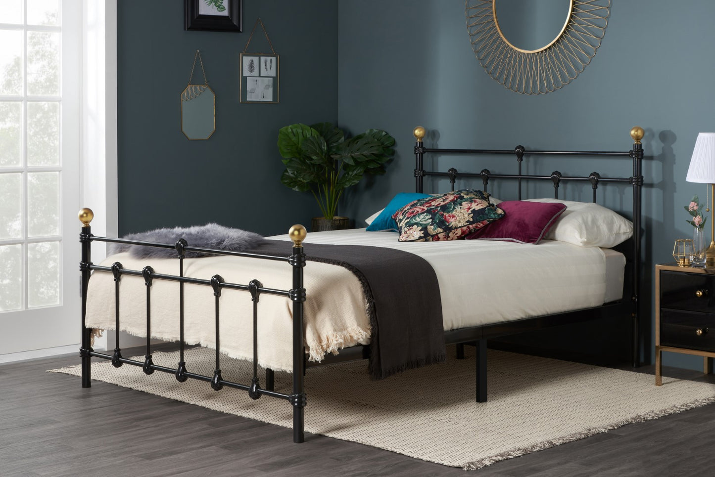 Birlea Atlas 3ft Single Black Metal Bed Frame