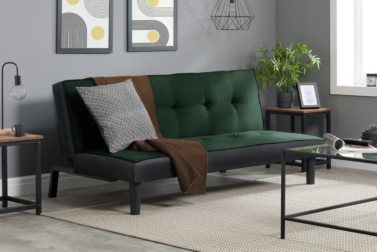 Birlea Aurora Green Fabric Sofa Bed