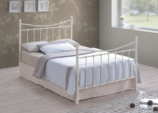 Time Living Alderley 4ft Small Double Ivory Metal Bed Frame