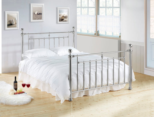 Time Living Alexander 4ft6 Double Chrome Metal Bed Frame