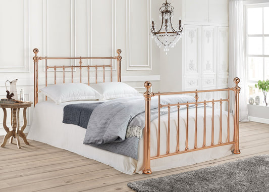 Time Living Alexander 4ft6 Double Rose Gold Metal Bed Frame