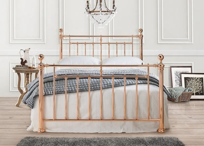 Time Living Alexander 4ft6 Double Rose Gold Metal Bed Frame