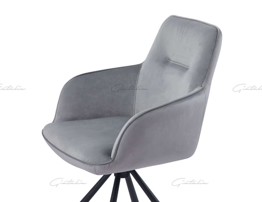 Giatalia Amalia Swivel Grey Dining Chair