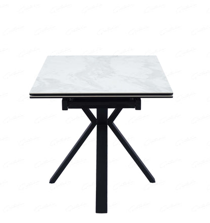 Giatalia Amari Small White Ceramic 120cm-180cm Extending Dining Table