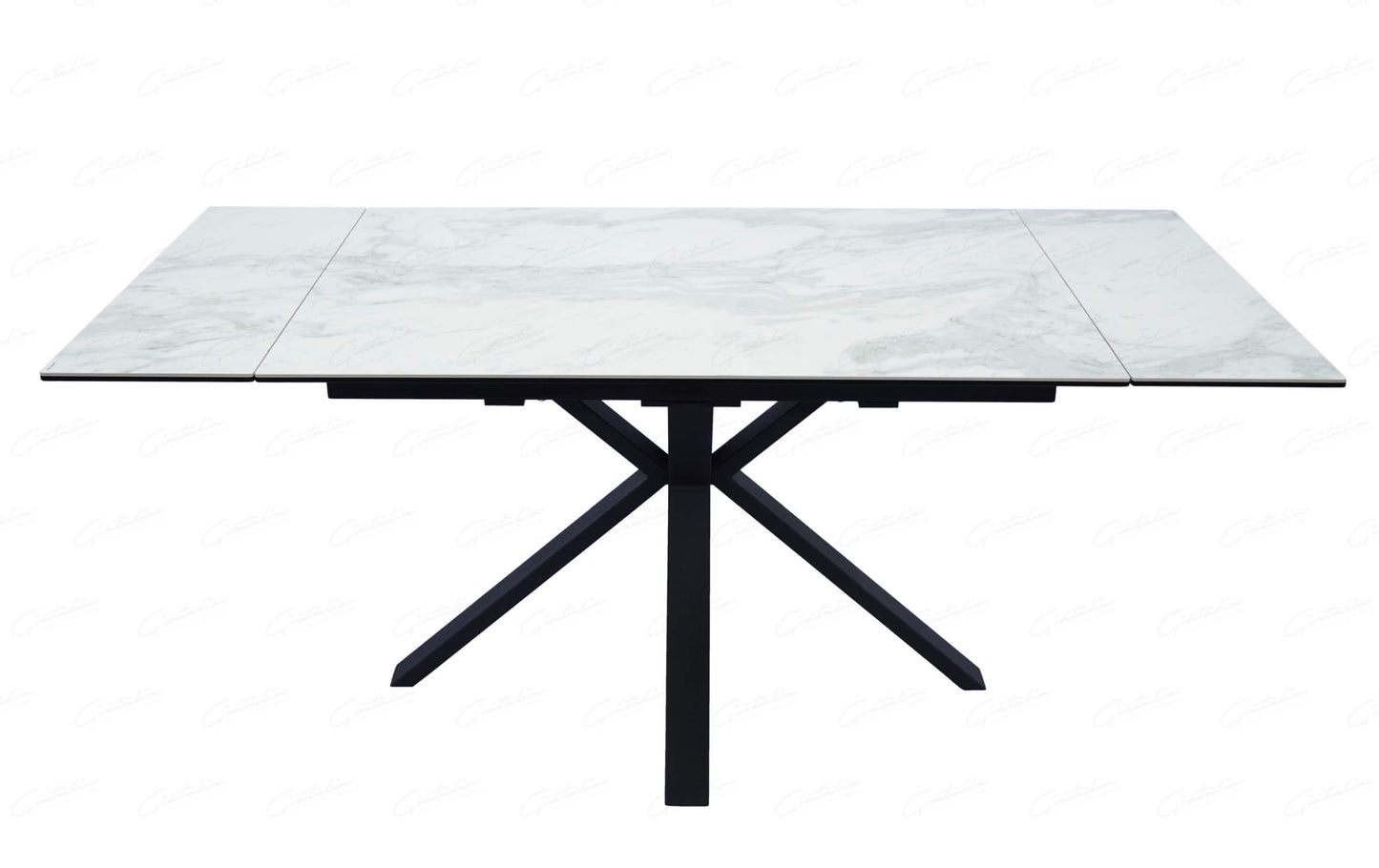 Giatalia Amari Small White Ceramic 120cm-180cm Extending Dining Table