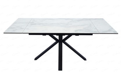 Giatalia Amari Small White Ceramic 120cm-180cm Extending Dining Table