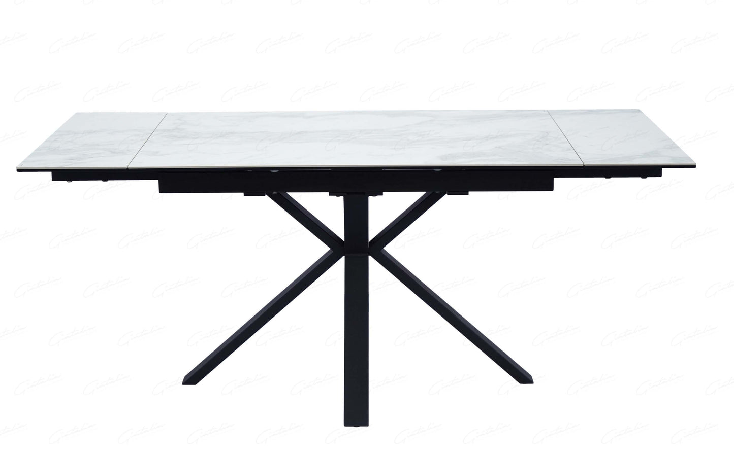 Giatalia Amari Small White Ceramic 120cm-180cm Extending Dining Table