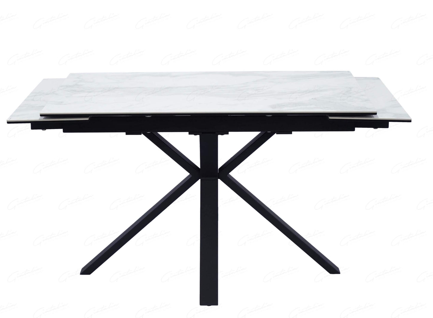 Giatalia Amari Small White Ceramic 120cm-180cm Extending Dining Table