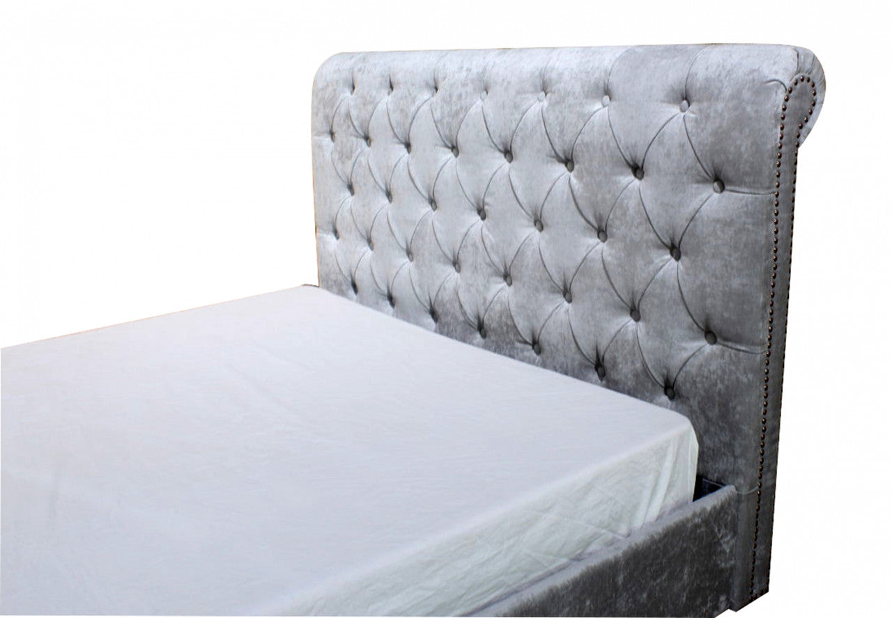 Artisan 4ft6 Double Silver Fabric Bed