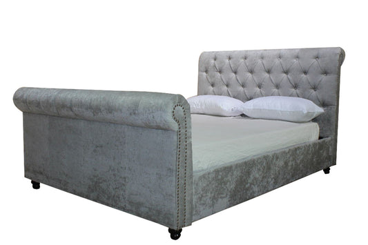 Artisan 4ft6 Double Silver Fabric Bed