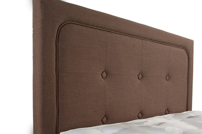 Artisan 5ft Kingsize Brown Fabric Ottoman Bed