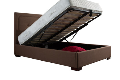 Artisan 5ft Kingsize Brown Fabric Ottoman Bed