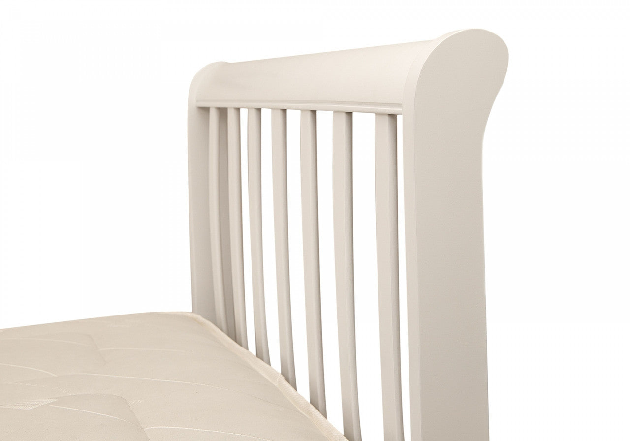 Artisan Milan 4ft6 Double White Finish Wooden Bed Frame