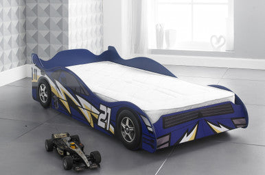 Artisan Novelty No 21 Kids Single Blue Racing Car Bed Frame