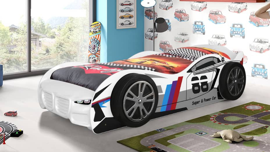 Artisan Novelty White Turbo Car Bed