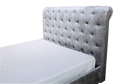 Artisan 5ft Kingsize Silver Fabric Bed
