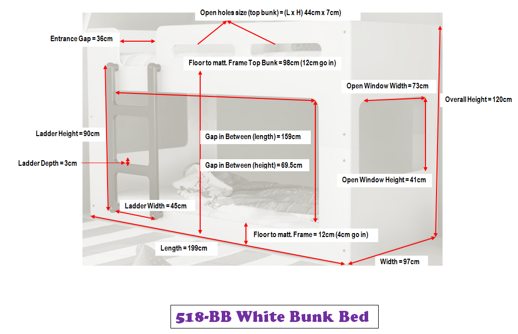 Artisan Trio White Bunk Bed