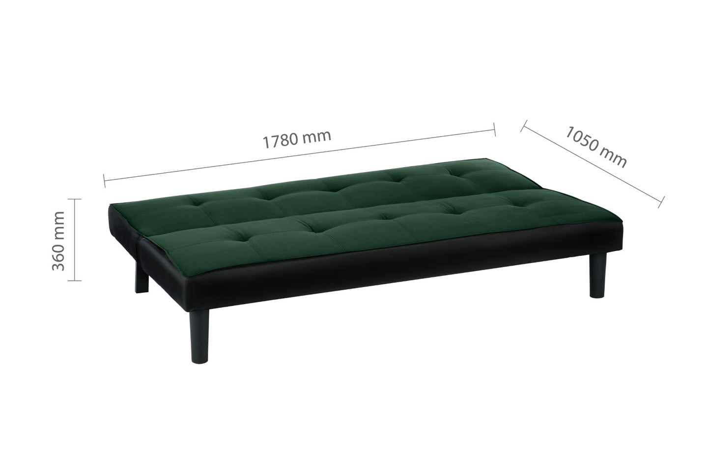 Birlea Aurora Green Fabric Sofa Bed