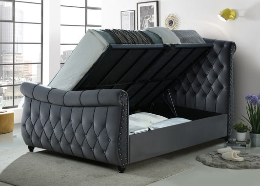 Sareer Richmond 5ft Kingsize Dark Grey Side Lift Ottoman Bed Frame