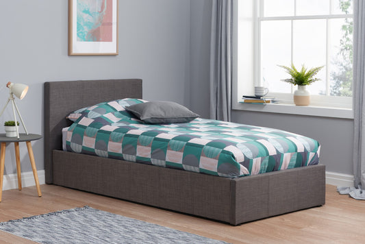 Birlea Berlin 3ft Single Grey Fabric Ottoman Bed Frame