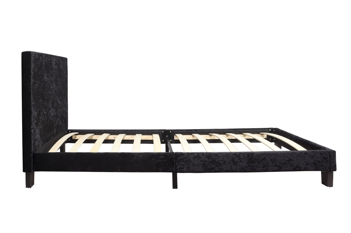 Birlea Berlin 3ft Single Black Crushed Velvet Bed Frame