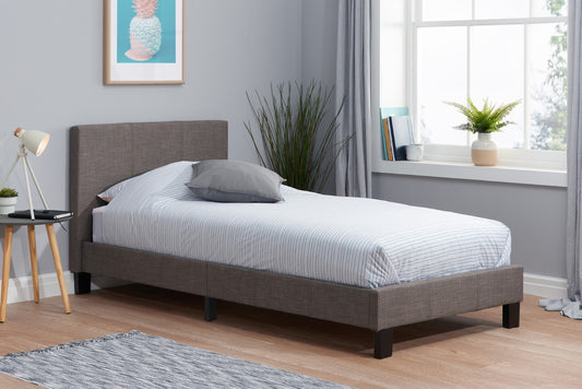 Birlea Berlin 3ft Single Grey Fabric Bed Frame