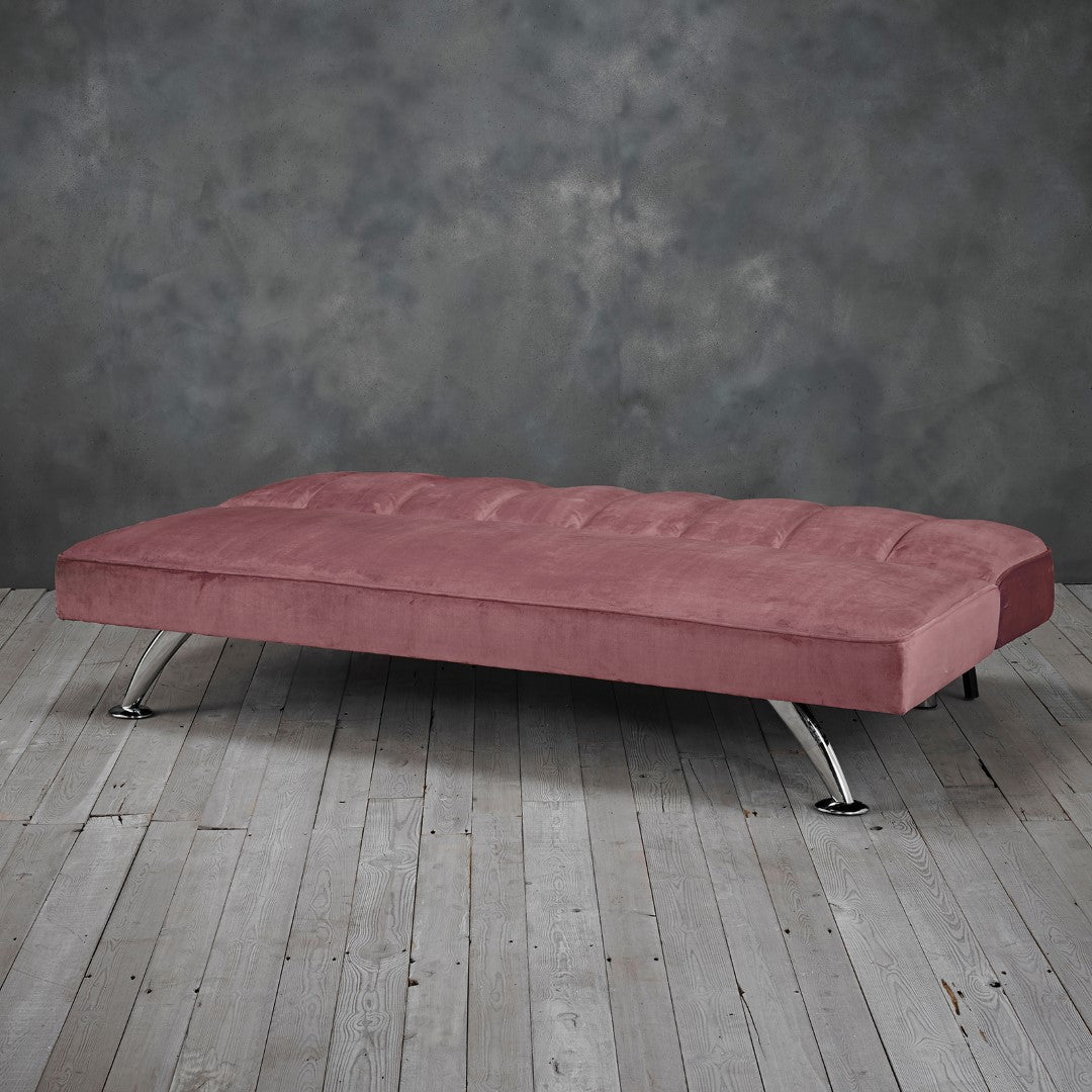 LPD Brighton Pink Velvet Sofa Bed