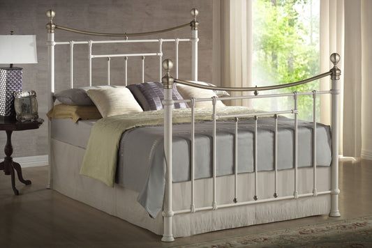 Birlea Bronte 5ft Kingsize Cream Metal Bed Frame