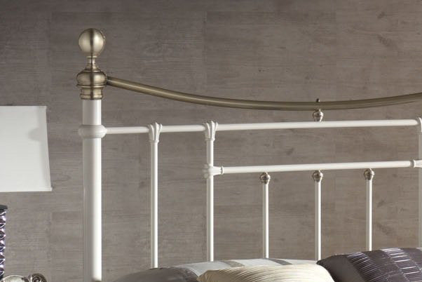 Birlea Bronte 4ft6 Double Cream Metal Bed Frame